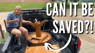 I Thrifted This Oak Table For $16 And Left It In The Rain!