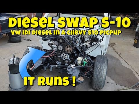 S5 E39. It Runs!  Chevy S10 Pickup  Diesel Swap .