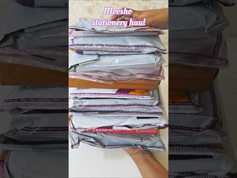 ASMR unboxing meesho cute stationery finds ✨️💕 #cute #asmr #stationery #shorts #youtubeshorts