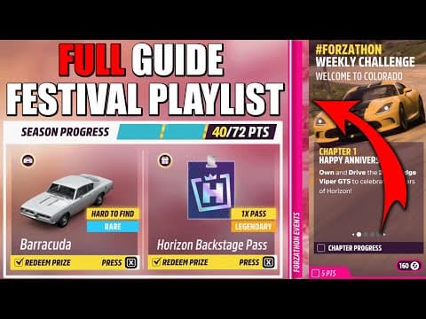 How To Do The Festival Playlist Forza Horizon 5 Summer Season Series 49 (ps5/xbox/pc)
