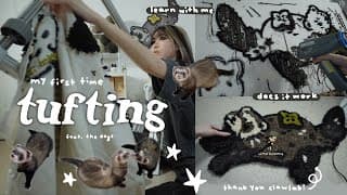 I Tried Rug Tufting For The First Time (feat. The Dogs!) Tiffany Weng