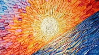 Easy Texture -palette Knife Technique - 🌅 Colourful Sunset! | Ab Creative Tutorial