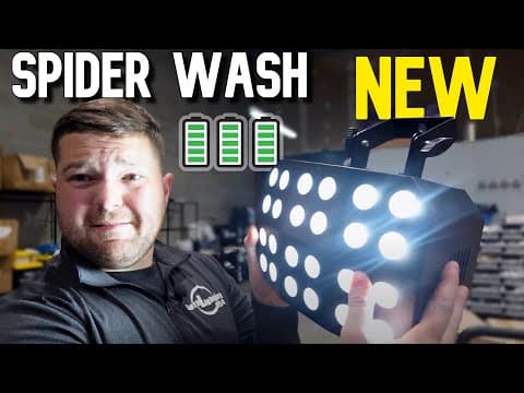 New Dj Light - Spider Wash (battery Powered)