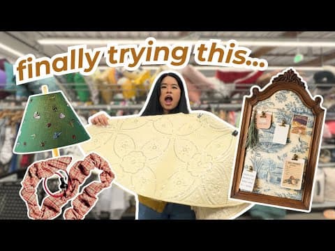 Making One Of A Kind Thrift Flips I've Never Tried Before 😬 *sewing Machine?!*