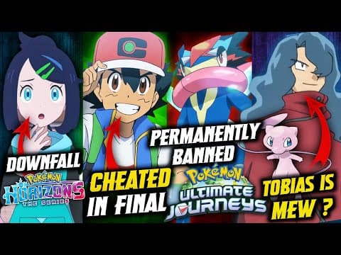 Ash Cheated In Finals | Ash Greninja Banned In Anime ? Tobias Is Mew 😳 | Pokemon Horizon Downfall 📉