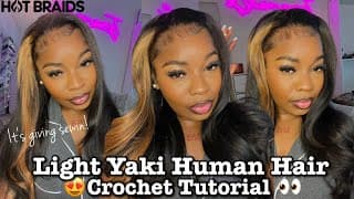 I Tried A Flip Over Quick Weave Using Light Yaki Crochet Hair?! Bleach Test &curls Ft.hot Braids💕