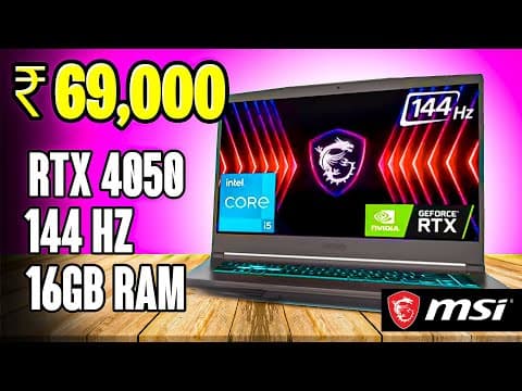 Best Gaming Laptop Under ₹70,000 – Rtx 4050, 144hz, 16gb Ram!