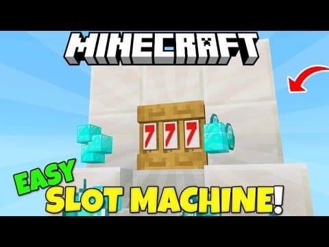 Working Shelf Slot Machine For Minecraft! Easy Bedrock & Java Tutorial