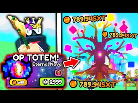 I Bought Eternal Nova Totem And Grew World Record Tree In Roblox Chop Your Tree