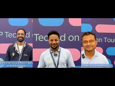 Interviews With Sap Champions From Sap Teched On Tour Bengaluru India