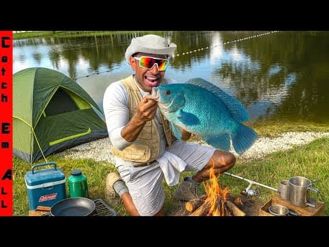 We Only Survive On What We Catch In Our Backyard Pond! **using The Jackery Solar Generator 1000 V2**
