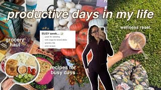 Vlog: Working 9-5 & Still Prioritizing Wellness 🧘🏽‍♀️🕯️🍂 Q4 Wellness Reset, Grocery Haul, Easy Meals