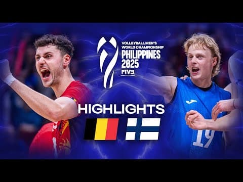 Belgium 🇧🇪 Vs. Finland 🇫🇮 - Highlights | Men's World Championships 2025