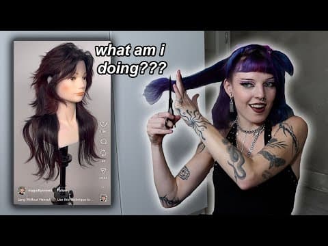 I Let A Random Wolfcut Tutorial Decide My Hair's Fate *emotional*