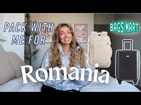 Pack With Me For Romania // New Bagsmart Luggage ✨
