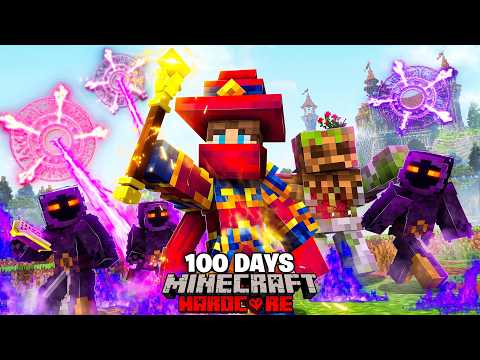 I Survived 100 Days In A Magic Apocalypse In Minecraft Hardcore!