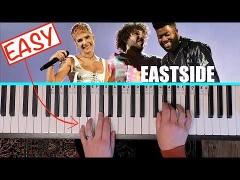 Eastside - Benny Blanco, Halsey & Khalid Piano Tutorial [easy]