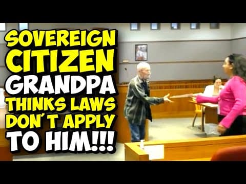 Grandpa Sovereign Citizen Thinks Laws Don't Apply To Him!!! Pro Se Fail!!!