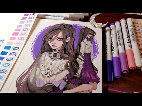 Arrtx Acrylic Markers Sketchbook Session ★ Unboxing And Honest Review