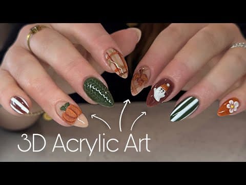 Watch Me Work: Acrylic Color Change | Intricate Nail Art Simplified | Fall Nail Art Tutorial
