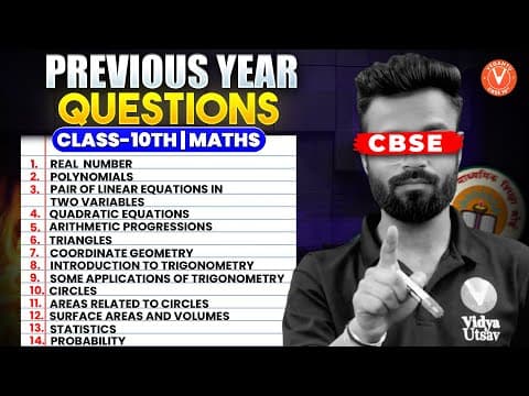 Complete Maths | Previous Year Questions |  Cbse Class 10 Maths | Target 95🔥| Kishore Sir