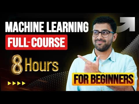 Machine Learning Full Course For Beginners 2025 Part 1| Free Machine Learning Course For Beginners