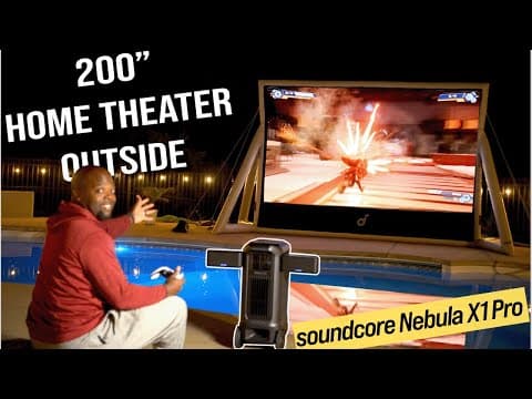 Taking My 4k Dolby Vision Home Theater Outside | Soundcore Nebula X1 Pro