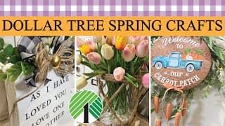 Easy(dollar Tree) Colorful Spring Crafts | Farmhouse Diy Decor