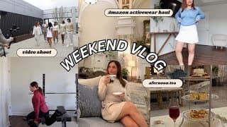 Weekend Vlog // Real Estate Video Shoot, Afternoon Tea + G4free Amazon Activewear Haul