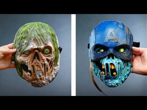 Repainting Cheap Halloween Masks - Part 6