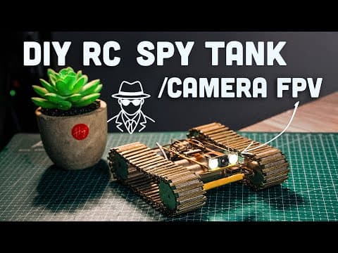 [satisfying] Diy Micro Rc Spy Tank | Camera + Powerful Treads