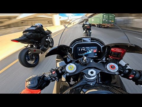 5 Superbikes Vs The Highway With No Laws | Fireblade + M1000rr