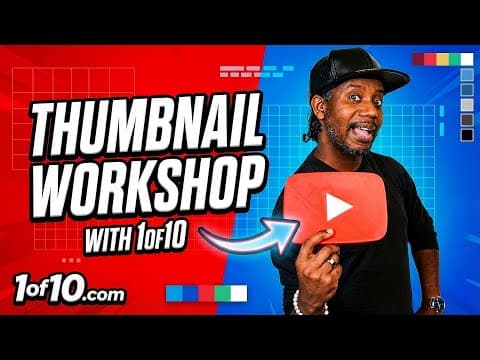 Free Youtube Thumbnail Master Class - How To Use 1of10 To Make Thumbnails