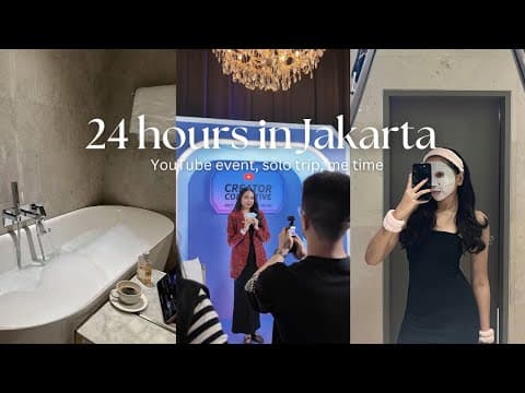 spend 24 hours in Jakarta with me: YouTube event, solo trip, me time
