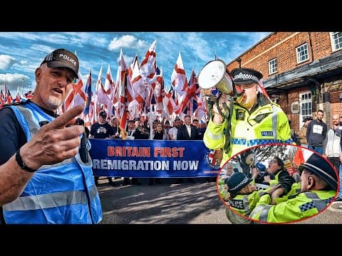 Antifa Clash W/ Britain First | "move Now Or Force Will Be Used" 👮‍♂️📢