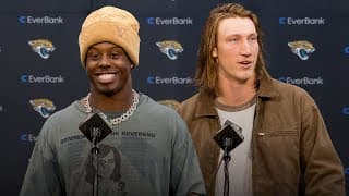 Etienne Jr. & Lawrence Discuss Performance In Blowout Win Vs. Jets | Jacksonville Jaguars