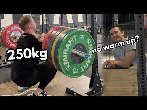 250kg/550lbs Front Squat (no Warm Up) - Training With A Crazy Romanian