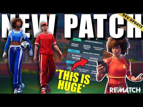 Rematch Patch 8 Beta News: New Dribble!! Defensive Dive Changes, Patch 9 Details + Quants Winner!