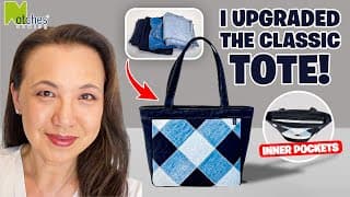 Sew My New Gail Patchwork Zip Tote ! |  Diy Large Lined Tote Bag Tutorial