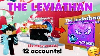 Max Luck! 🍀🥳 Can 12 Accounts Hatch *leviathan* In Bubble Gum Simulator Infinity?!