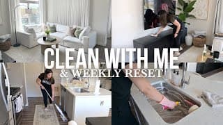 Weekly Reset And Clean With Me! Whole Apartment Speed Cleaning, Grocery Haul, Making Overnight Oats