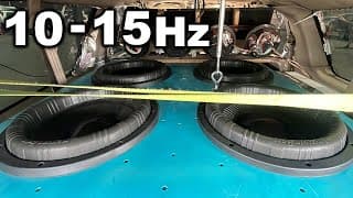 10hz On Subs!? Bass Test 10-15hz Got Dangerous! Tire Flex!?