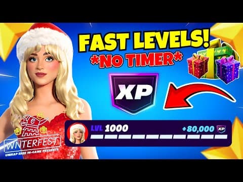 *no Timer* Fortnite Xp Map To Level Up Fast In Chapter 7! (works In Fortnite Winterfest) 🤩😱
