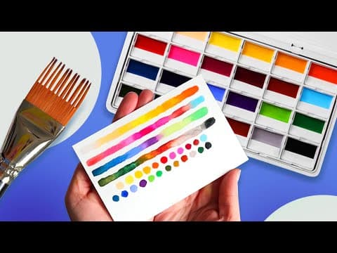 I Got Sent These Art Supplies! Let's Test Them! Weird Brush And Satisfying Gummy Palette?
