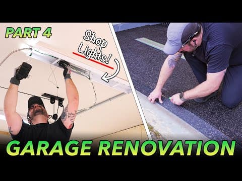 Transforming My Garage Into A Workshop Part 4 : Shop Lights & Rubber Flooring