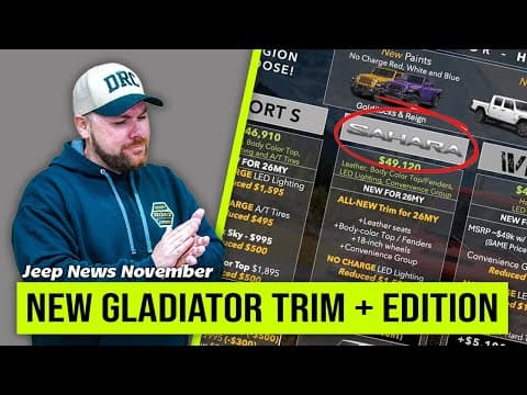 New 2026 Jeep Gladiator Trim & Edition | Jeep News November