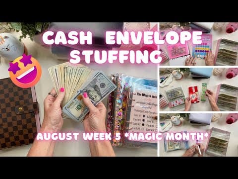 ✨cash Envelope Stuffing | August Week #5 (magic Month) 🎉 | $1,332 | Long Term Savings Binder Update💌