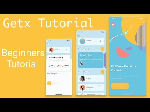 Flutter Getx Beginners Tutorial | Controllers | Obx | Restful Api | State Management | Routing
