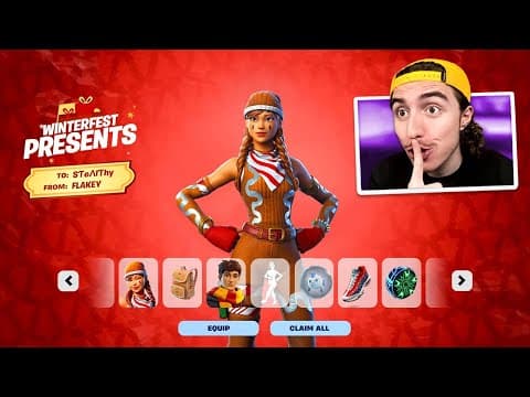 J’ouvre Tous Les Cadeaux De Noël Sur Fortnite ! (chalet 2025)