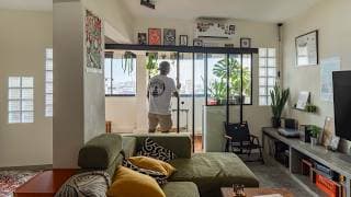 A Restful Bachelor’s Industrial-inspired Home With A Garden Balcony | Singapore